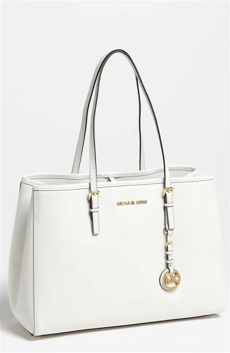 michael kors optic white purse.